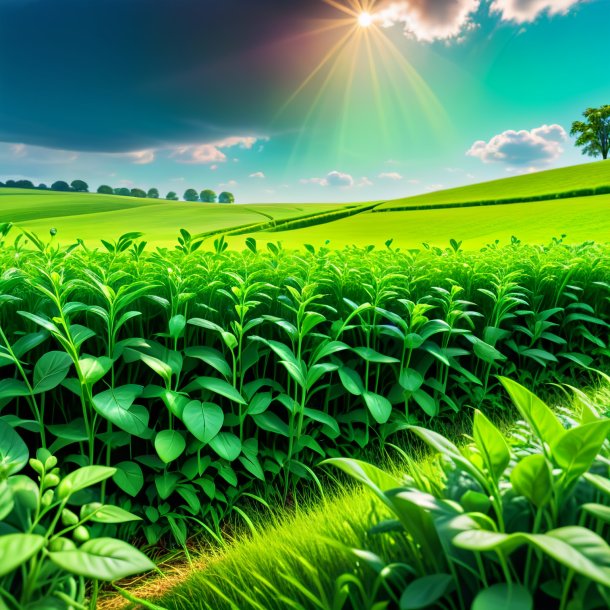 Image d'une ceinture verte de pois de l'herbe