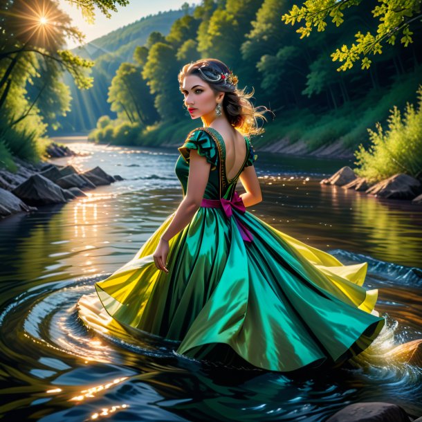 Foto de un lucio en un vestido en el río