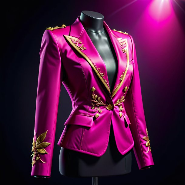 Clipart of a fuchsia jacket from paper