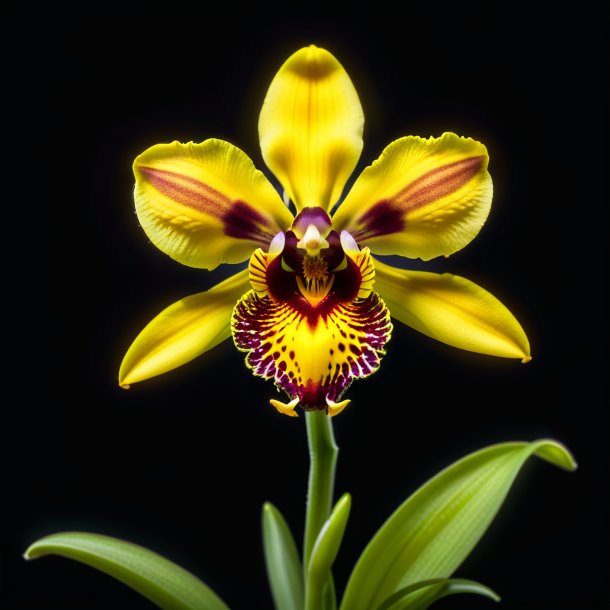"image of a yellow ophrys, fly orchid"