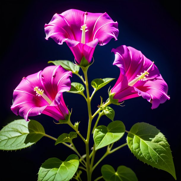 "imagem de um rosa quente bindweed, roxo"