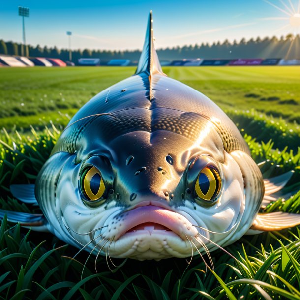 Pic of a resting of a haddock on the field