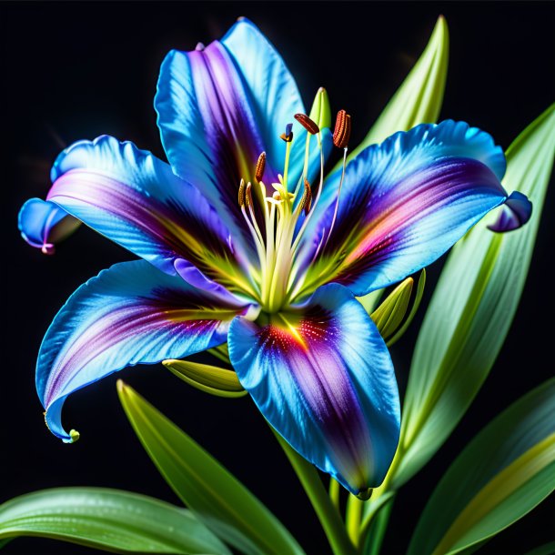 "imagery of a azure lily, lent"