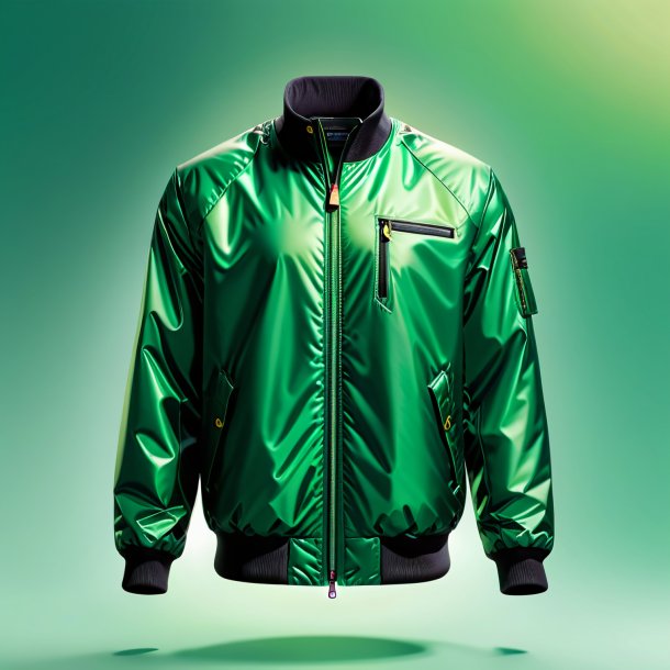 Illustration of a green jacket from polyethylene