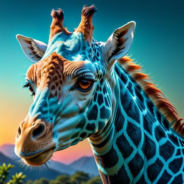 Pic of a aquamarine crying giraffe