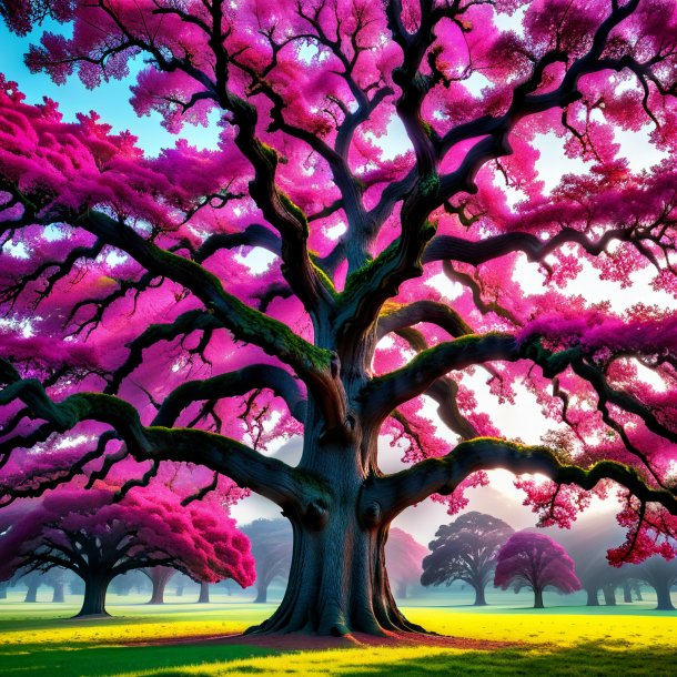 Photo of a hot pink oak