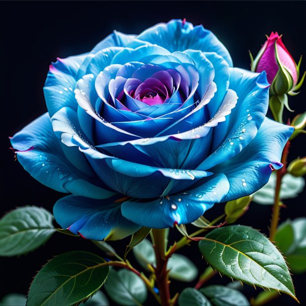 Foto de una rosa azul