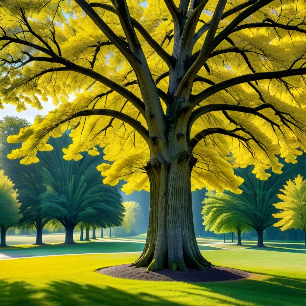 Photography of a yellow american ash