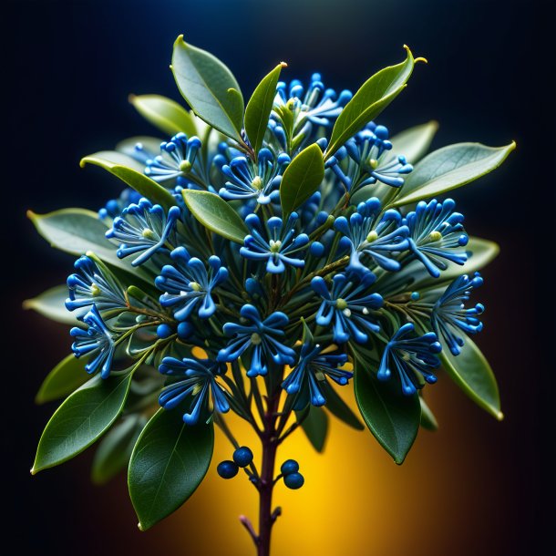 Portrait of a blue mistletoe