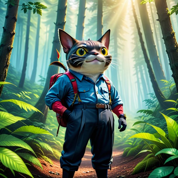 Picture of a tuna in a trousers in the forest