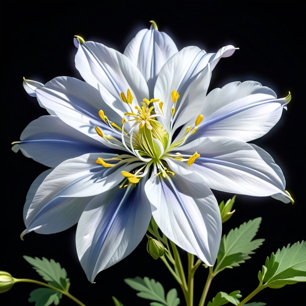 Drawing of a silver columbine