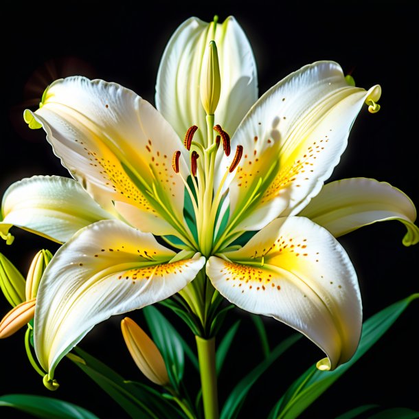 "imagery of a ivory lily, lent"