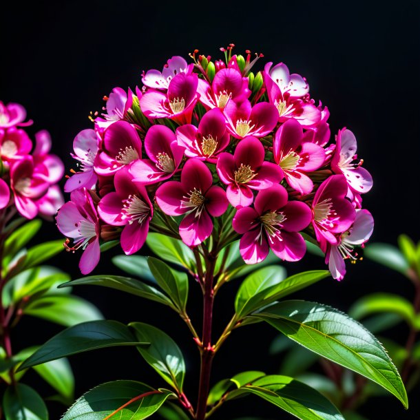 Figura de una kalmia rosa caliente