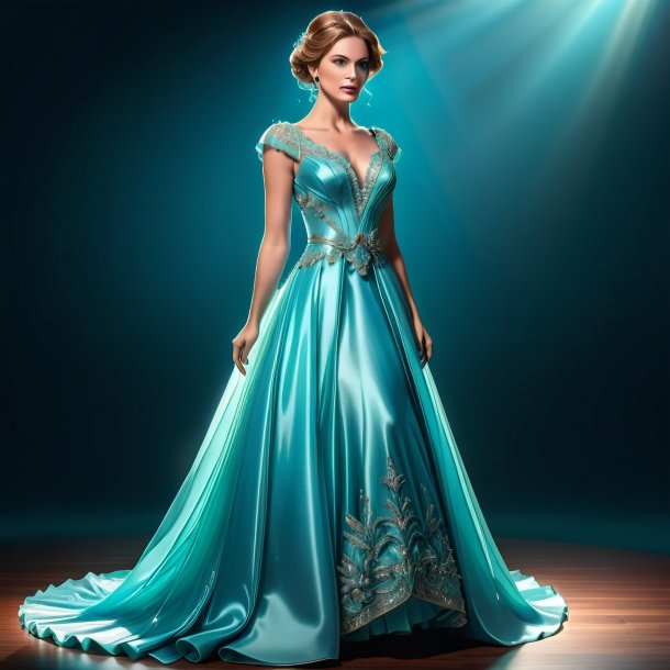 Clipart d'une robe aquamarine d'argile