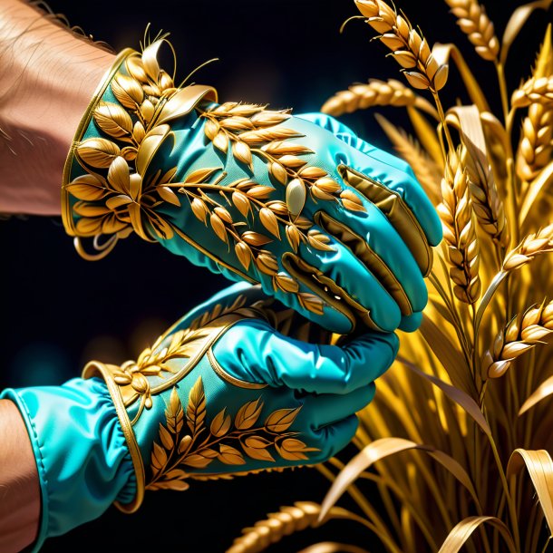 Drawing of a wheat gloves from gypsum