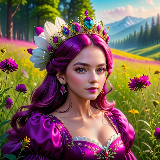 Image of a magenta queen of the meadow