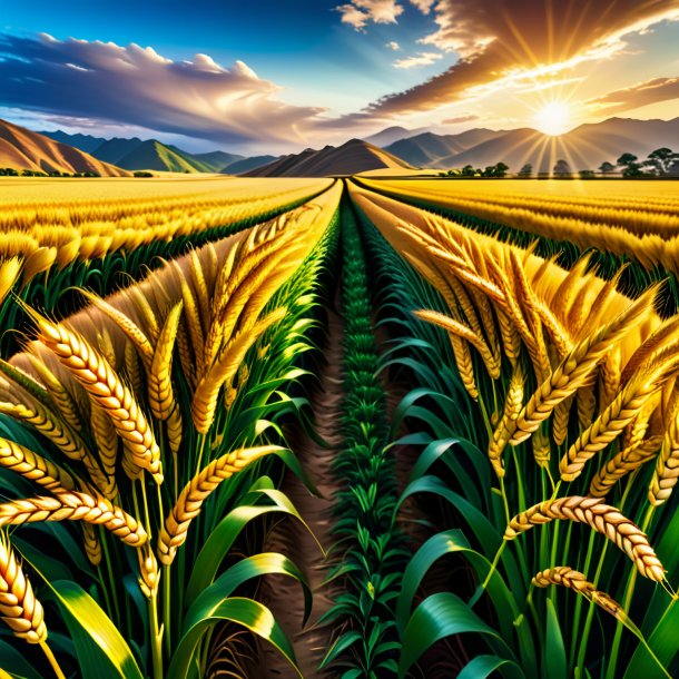 Clipart of a wheat marvel of peru