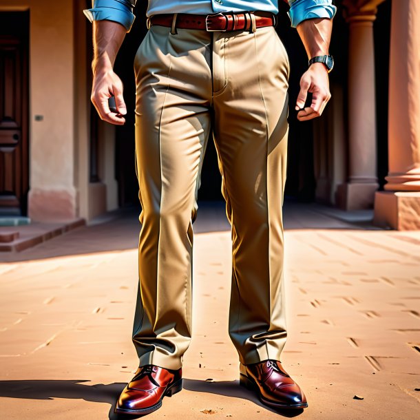 Pic of a khaki trousers from clay