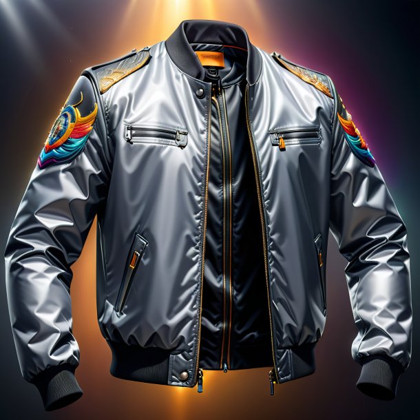 Illustration of a gray jacket from metal