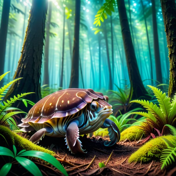 Photo of a waiting of a cuttlefish in the forest