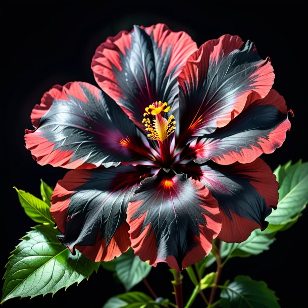 Portrait of a charcoal hibiscus