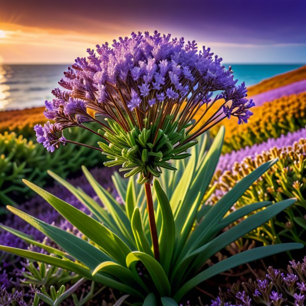 Portrait of a brown sea lavender