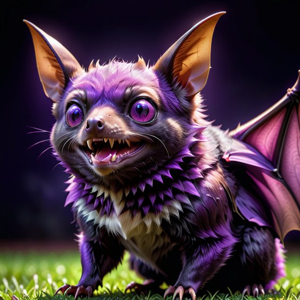 Image of a purple waiting bat