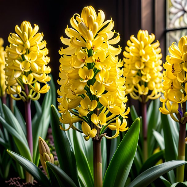 "image of a yellow hyacinth, expanded"