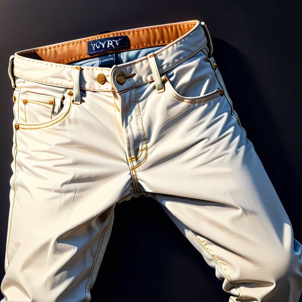 Sketch of a ivory jeans from clay