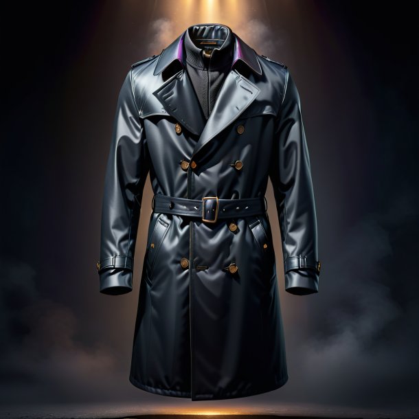 Illustration of a black coat from iron