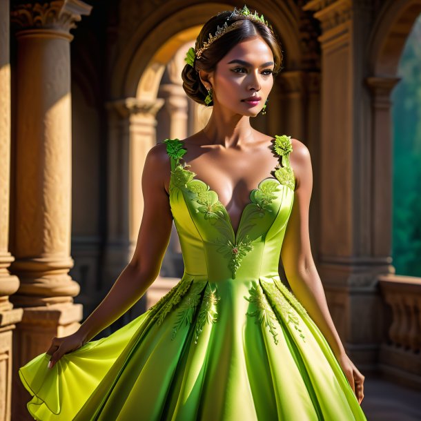 Image of a lime dress from clay