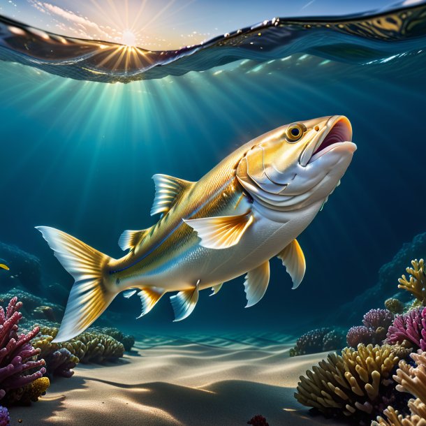 Image of a haddock in a trousers in the sea