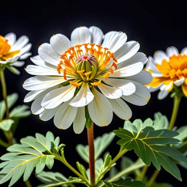 Image of a white fig marigold