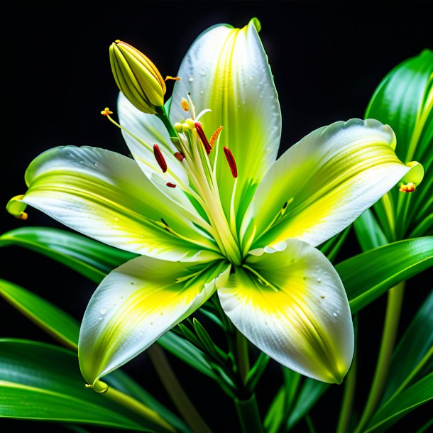 Imagery of a lime kaffir lily