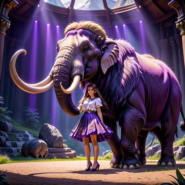 Pic of a mammoth in a purple skirt