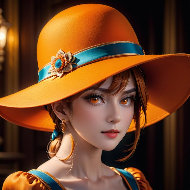 Pic d'un chapeau orange d'argile