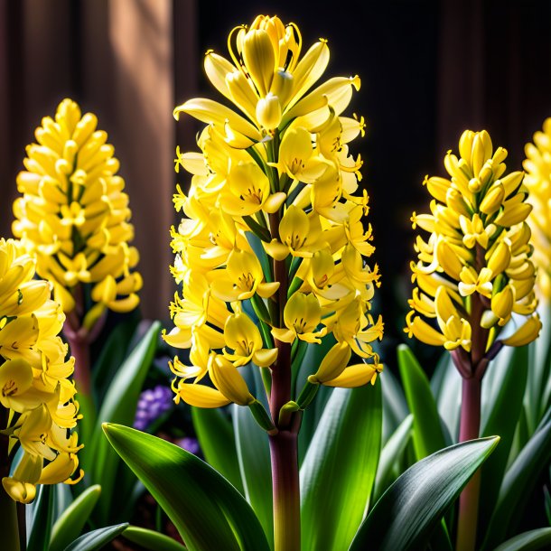 "pic of a yellow hyacinth, expanded"