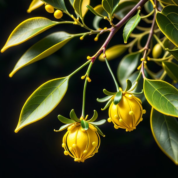 Image of a yellow mistletoe