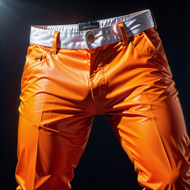 Drawing of a orange trousers from polyethylene