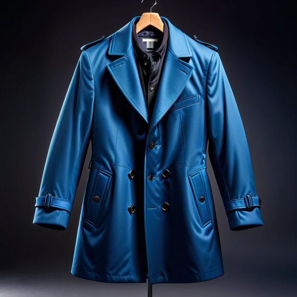 Photography of a blue coat from stone