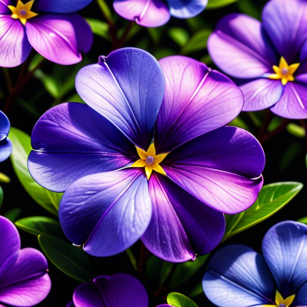 Clipart of a purple periwinkle