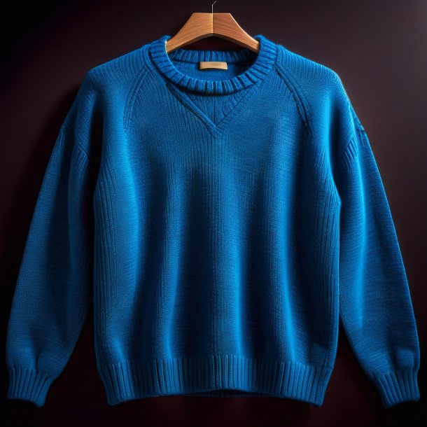 Photographie d'un pull bleu d'argile