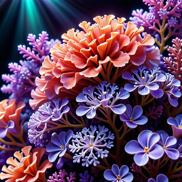 Clipart of a coral lilac