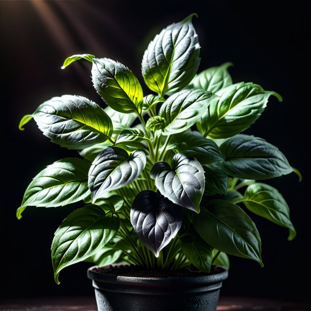 Image of a charcoal basil