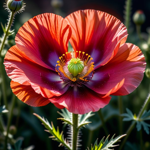 Picture of a red prickly poppy