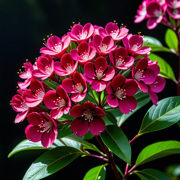 Imagery of a maroon kalmia