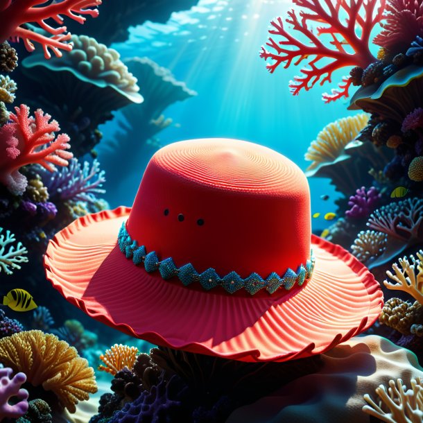 Image of a coral hat from polyethylene