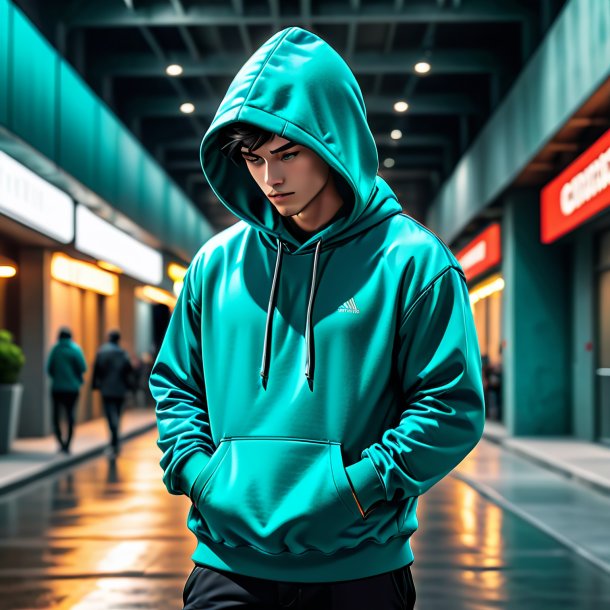 Clipart of a teal hoodie from concrete