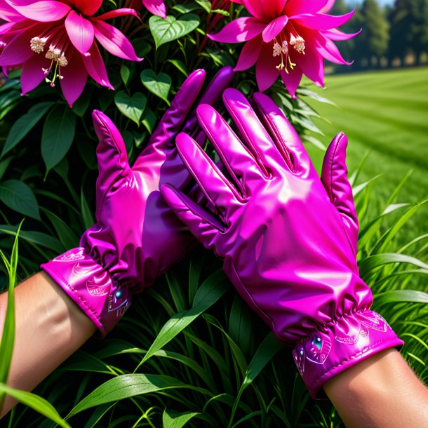 Pic of a fuchsia gloves from grass