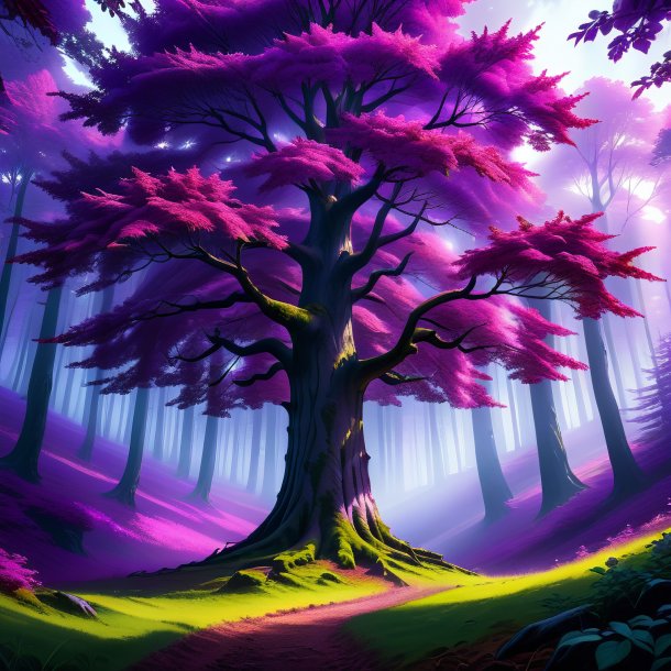 Illustration of a purple beech